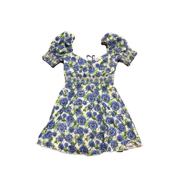 Alice + Olivia Dresses & Skirts - Alice & Olivia Mini dress size 2 Small Crawford Eyelet Floral Puff Sleeve FLAWED